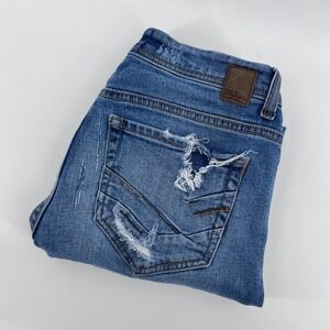 BKE Stella Denim Jeans‎ Womens Size 27 Skinny Distressed Blue
